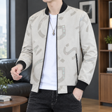 Harlan Printed Bomber Jacket - Khaki