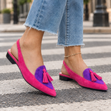 Rimini Tassel Slingbacks - Pink And Purple