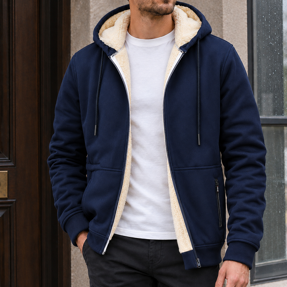 Sterling Fleece-Lined Jacket - Deep Blue