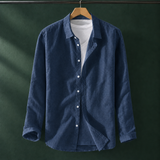Albin Linen Shirt - Dark Blue