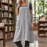 Yara-Pearl Pinafore Dress - Gray