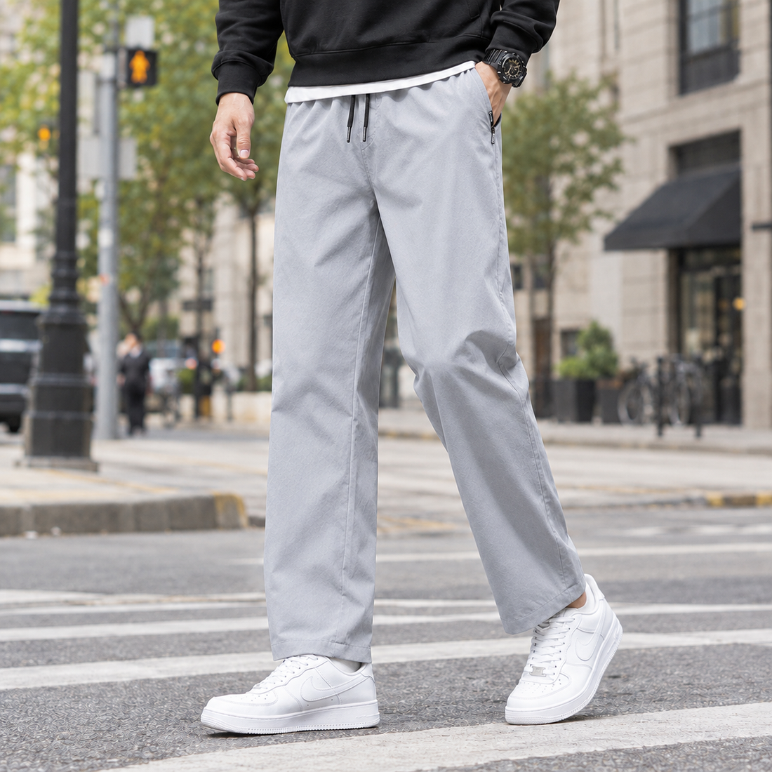 Caleb Relaxed Pants - Light Gray