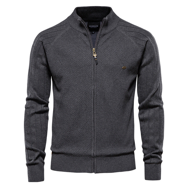 Benedict Zip Cardigan - Gray