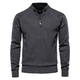 Benedict Zip Cardigan - Gray