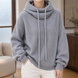 Daphne-Mae Cowl Neck Sweater - Elegant Gray