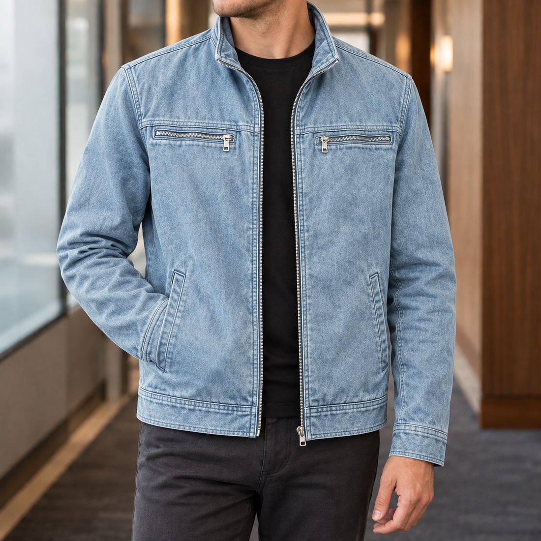 Mason Utility Jacket - Denim Blue
