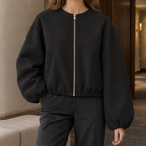 Pippa-Lane Balloon Sleeve Jacket - Black