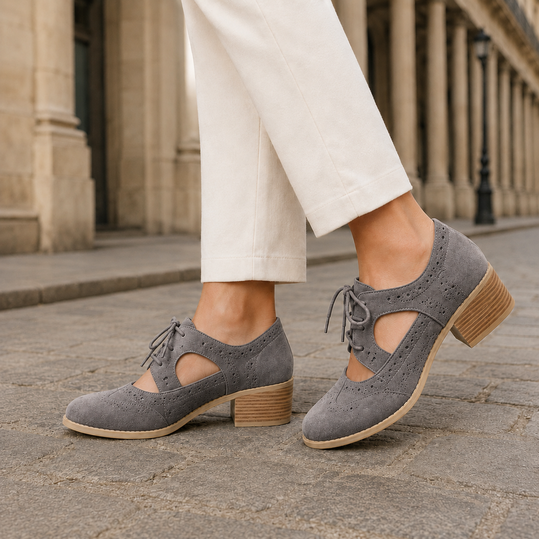 Alberti Orthopedic Brogues - Gray