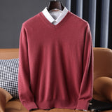 Olympus V-Neck Sweater - Burgundy