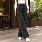 Xaviera-Rae Wide Leg Jeans - Black