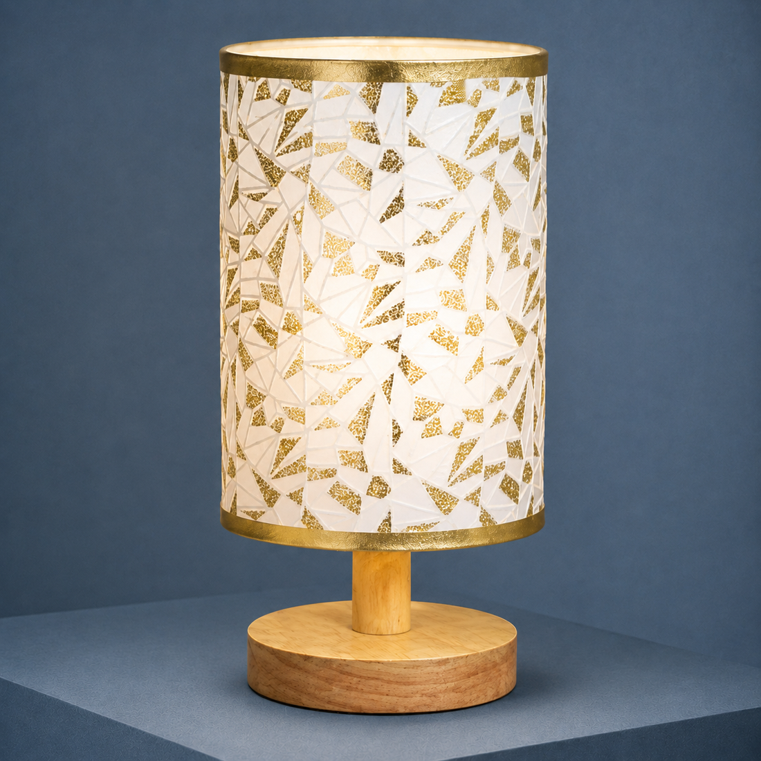 Frostwood Bamboo Lamp - Gold Mosaic