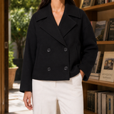 Valeria-Jane Cropped Blazer - Black