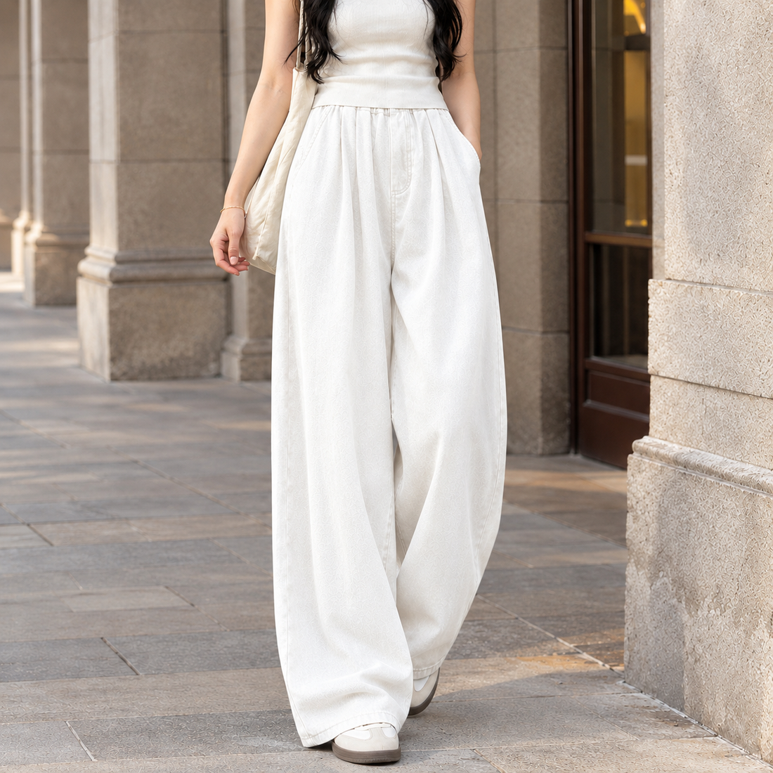Joelle-Jane Wide Leg Pants - White