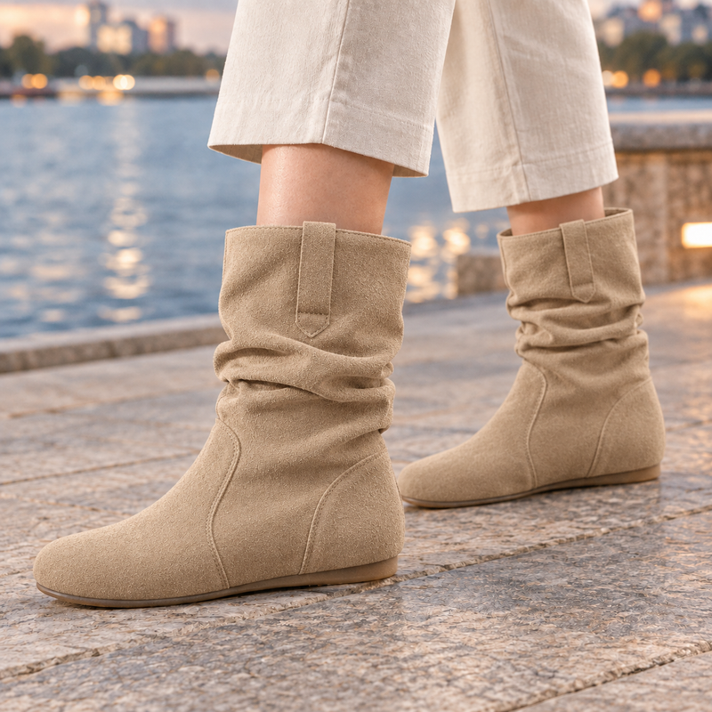 Molfetta-Torino Slouch Boots - Apricot