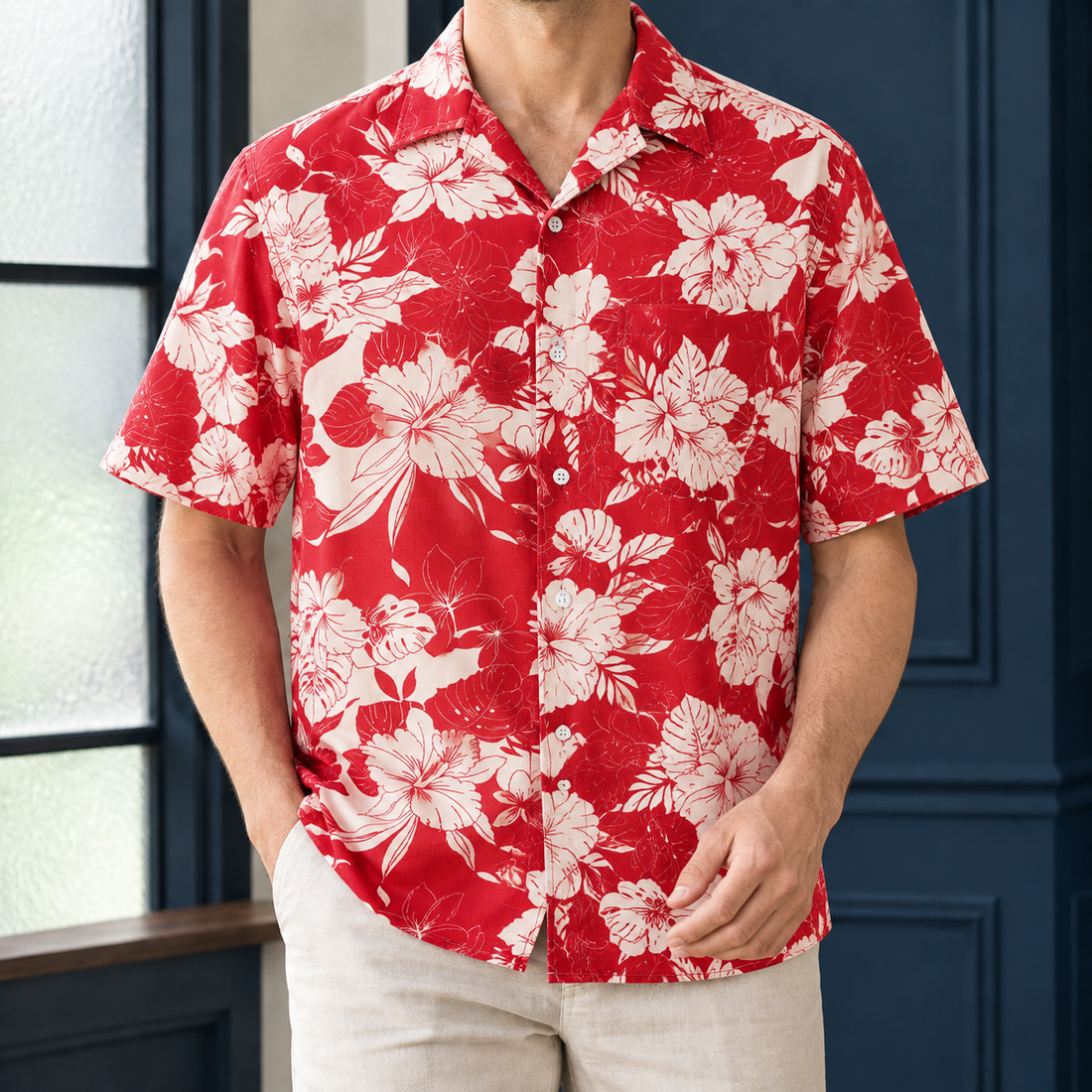 Hudson Relaxed Shirt - Red