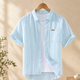 Florian Linen Shirt - Light Blue