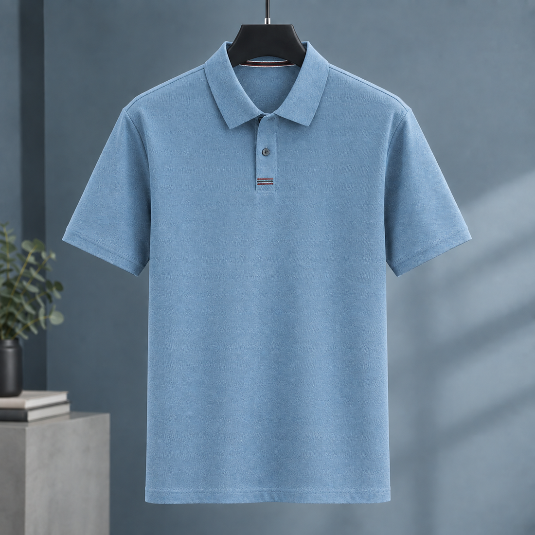 Dario Cotton Polo - Mist Blue