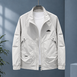 Sullivan Stand Collar Jacket - Light Gray