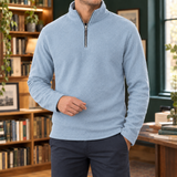 Wyatt Quarter Zip Top - Light Blue
