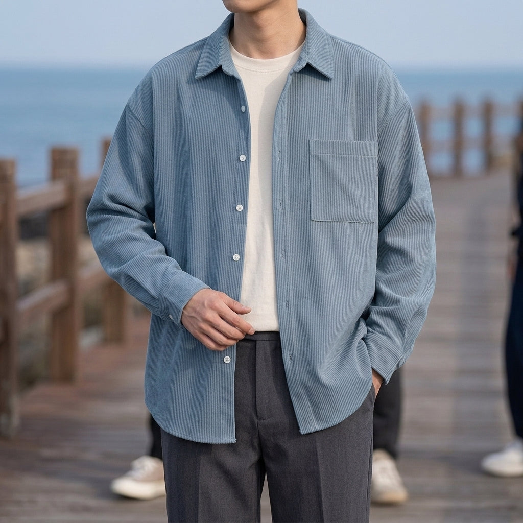 Mason Corduroy Shirt - Blue