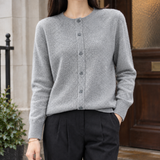 Astrid-Kate Wool Cardigan - Medium Gray