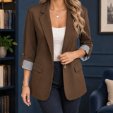 Dorothea Tailored Blazer - Chocolate Brown