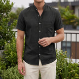 Blake Mandarin Shirt - Black