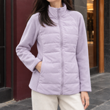 Katherine-Grace Quilted Panel Jacket - Purple