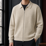 Romano Zip Cardigan - Apricot