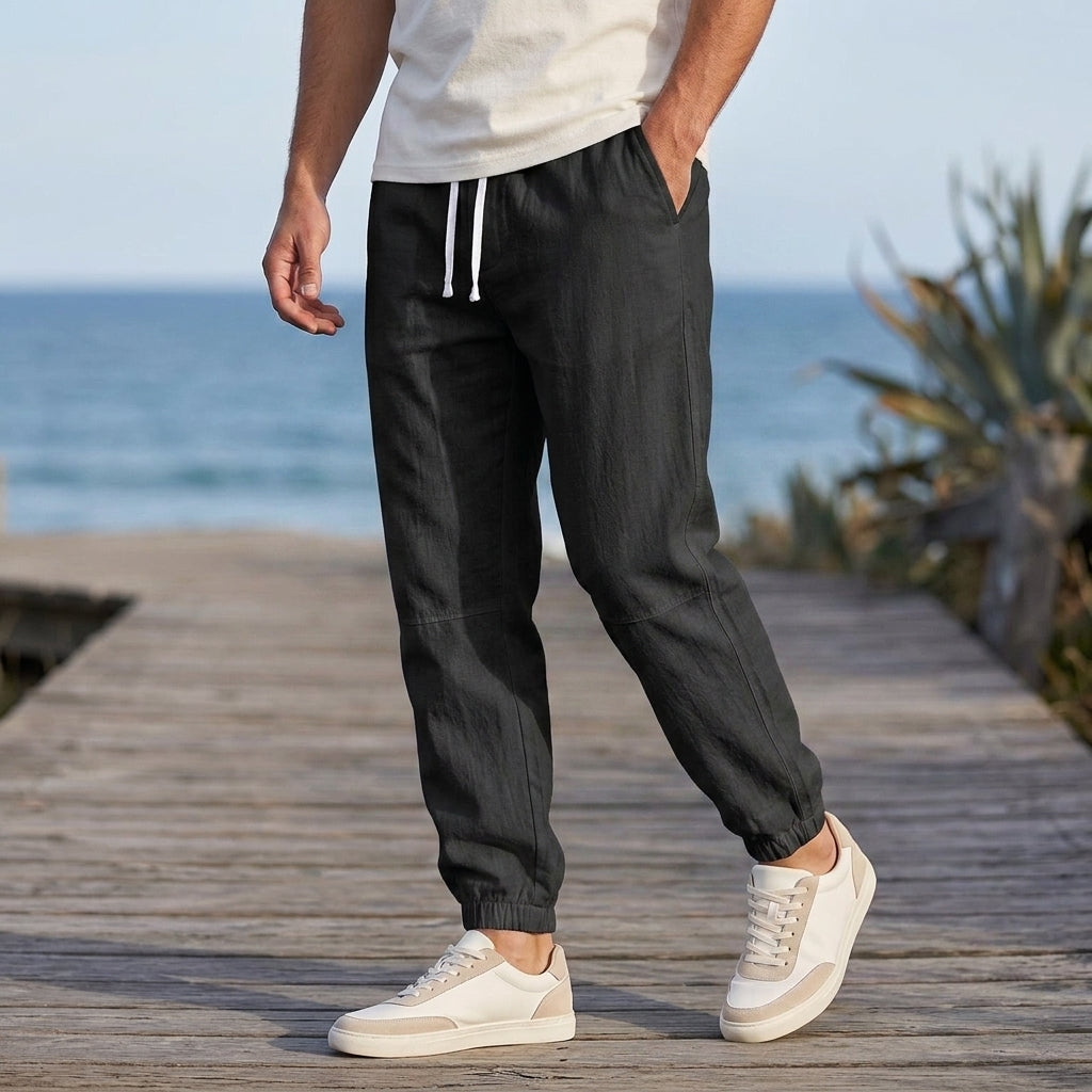 Caleb Relaxed Jogger Pants - Black