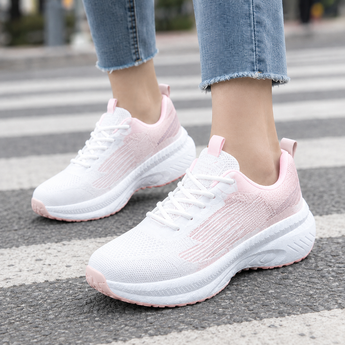 Rusconi Lace-Up Sneakers - White Powder