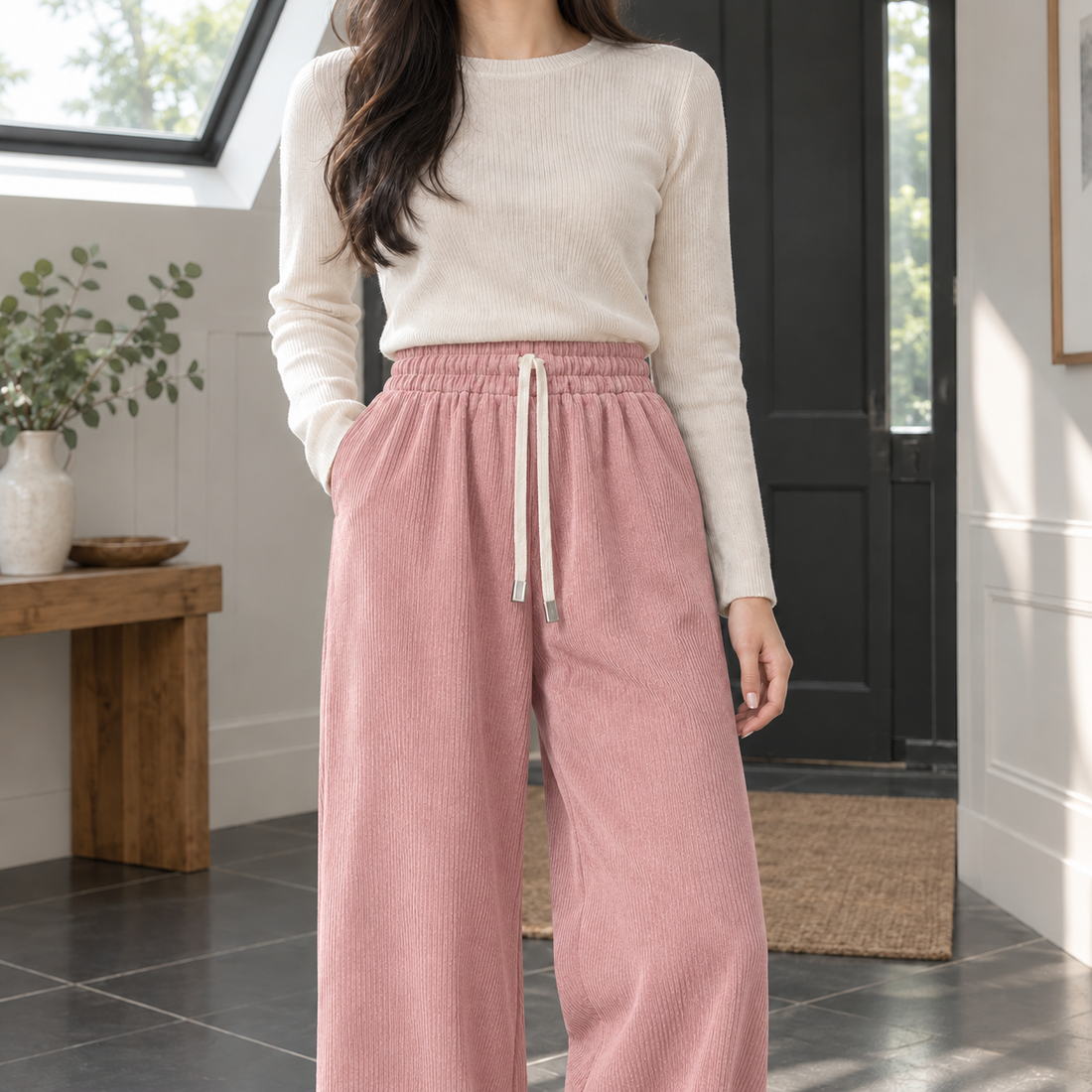 Maxine-Claire Wide-Leg Sweater - Pink