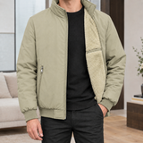 Harlan Stand Collar Jacket - Khaka Lamb