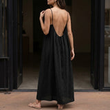 Willa Backless Maxi Dress - Noir