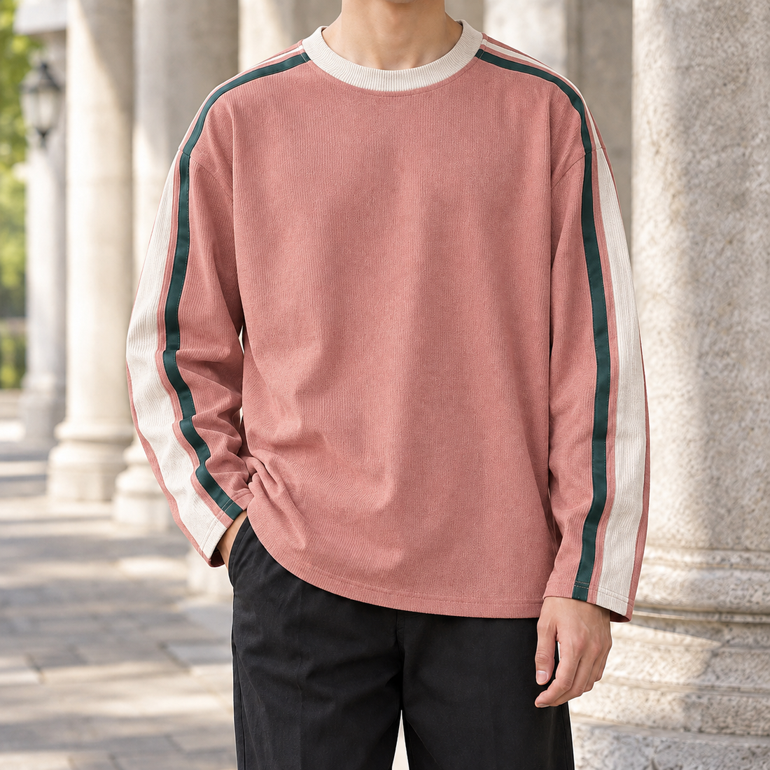 Carter Colorblock Top - Brick Red