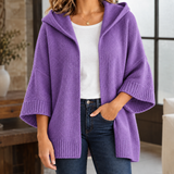 Valerie-Jane Hooded Cardigan - Purple