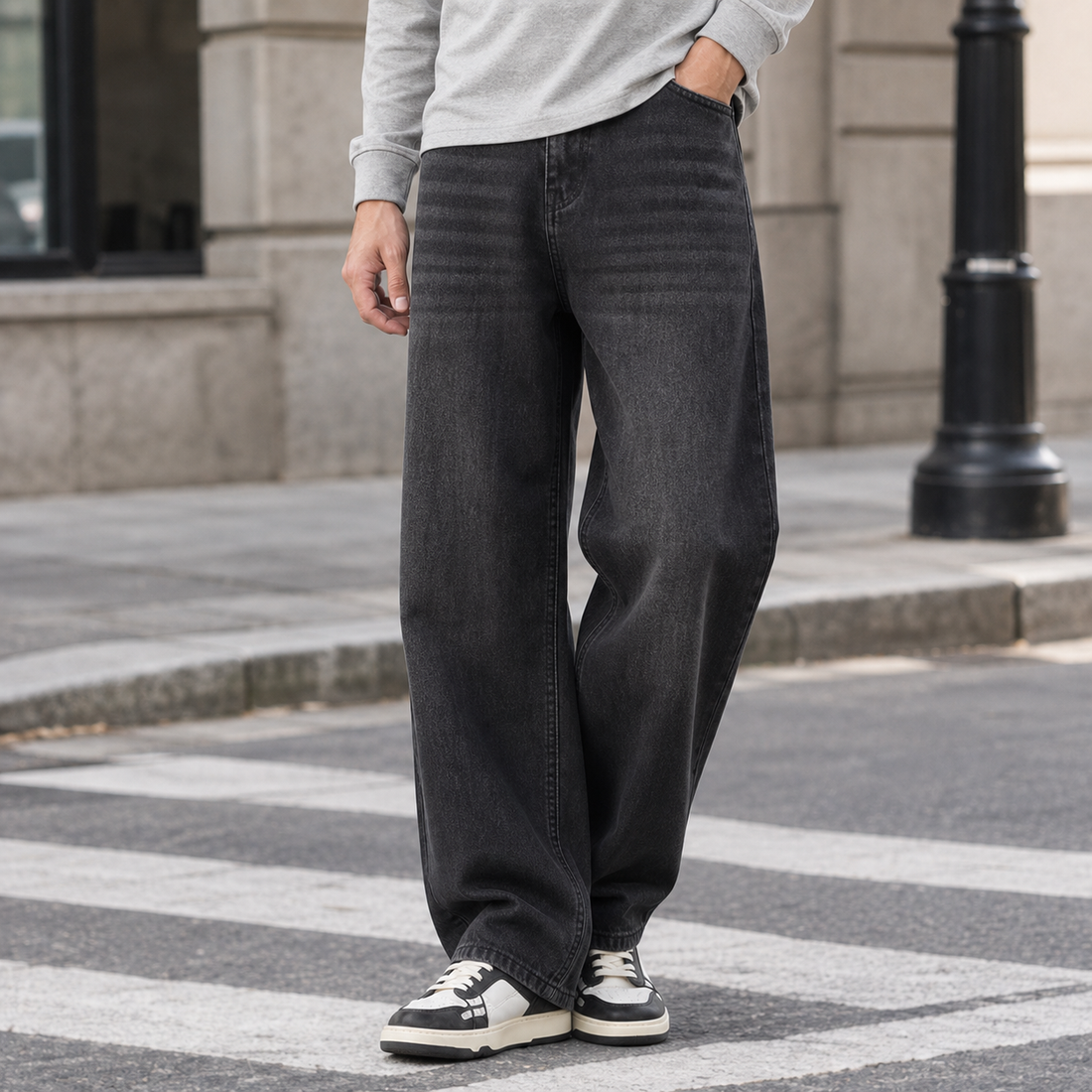 Wyatt Wide Leg Jeans - Black