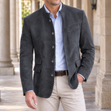 Raoul Mandarin Blazer - Dark Gray