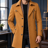 Gaspard Tailored Wool Coat - Yellow