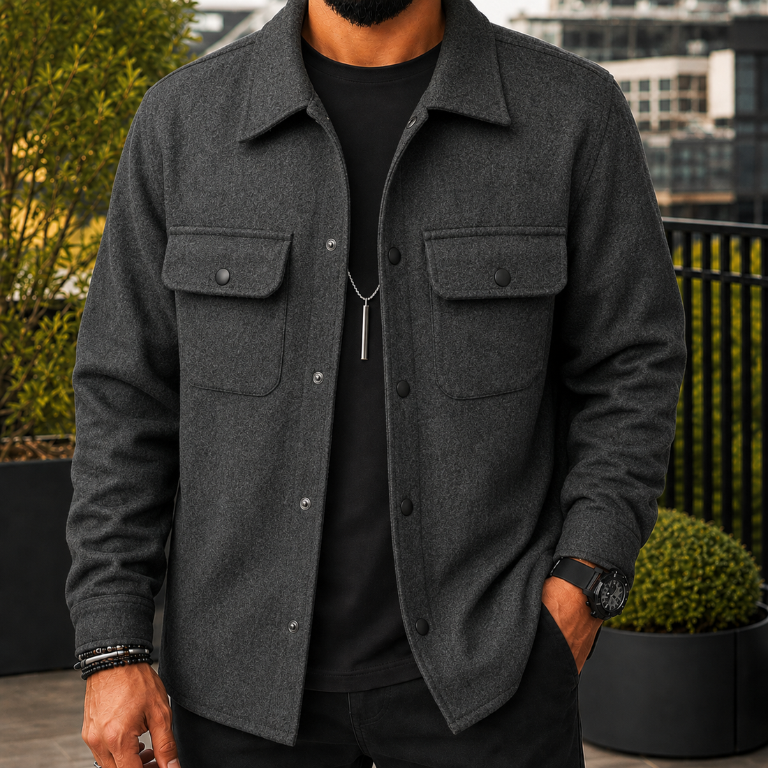 Beckett Utility Jacket - Dark Gray