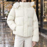 Alice-Claire Hooded Puffer Jacket - White
