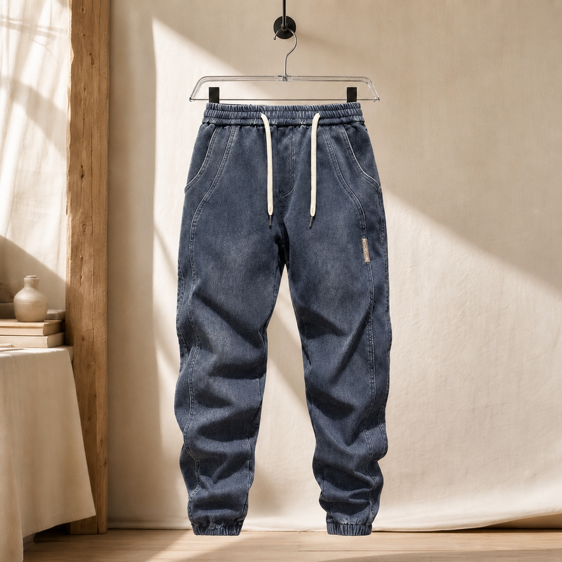Dario Relaxed Jogger Pants - Dark Blue Gray