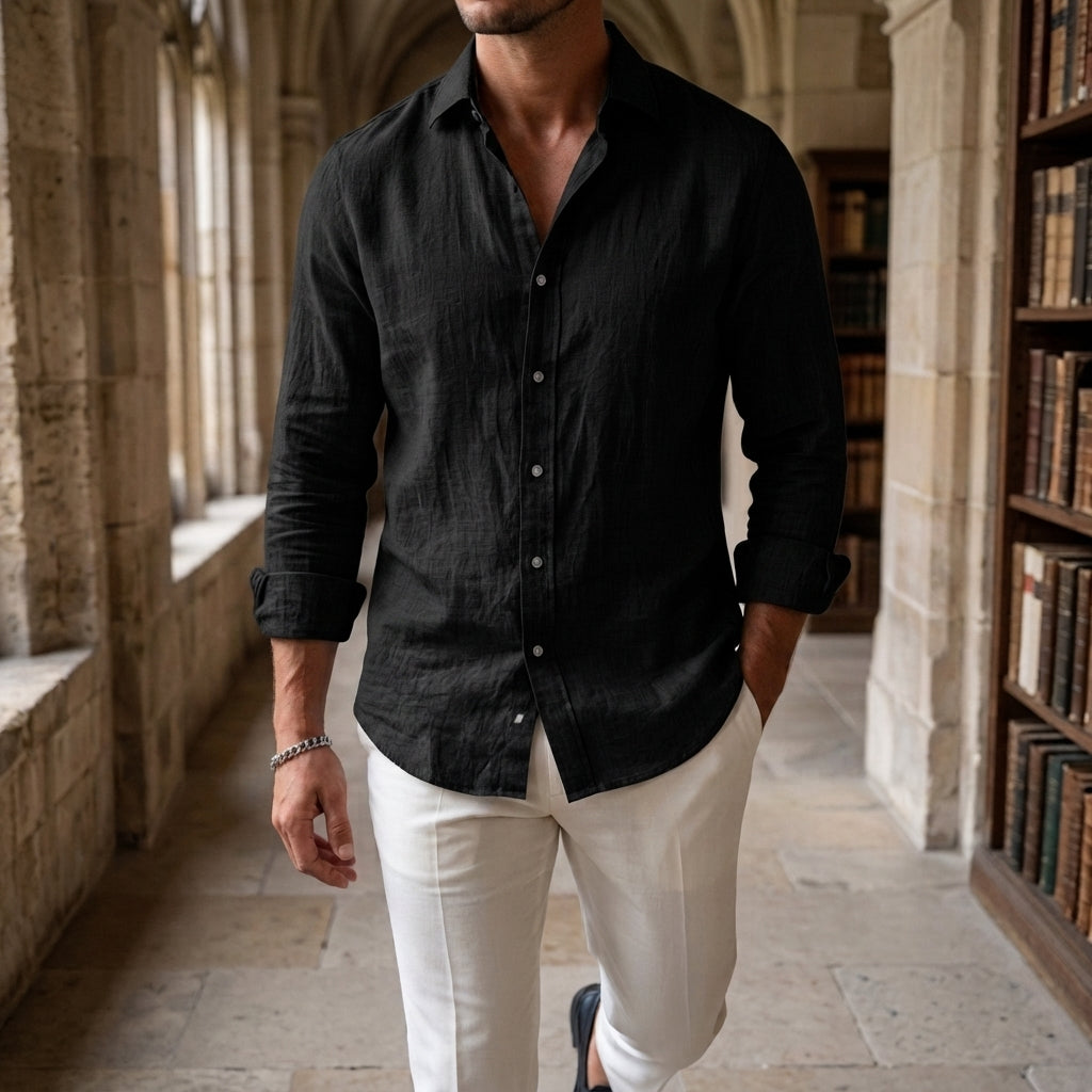Hudson Textured Shirt - Black