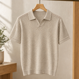 Caleb Openwork Polo - Khaki