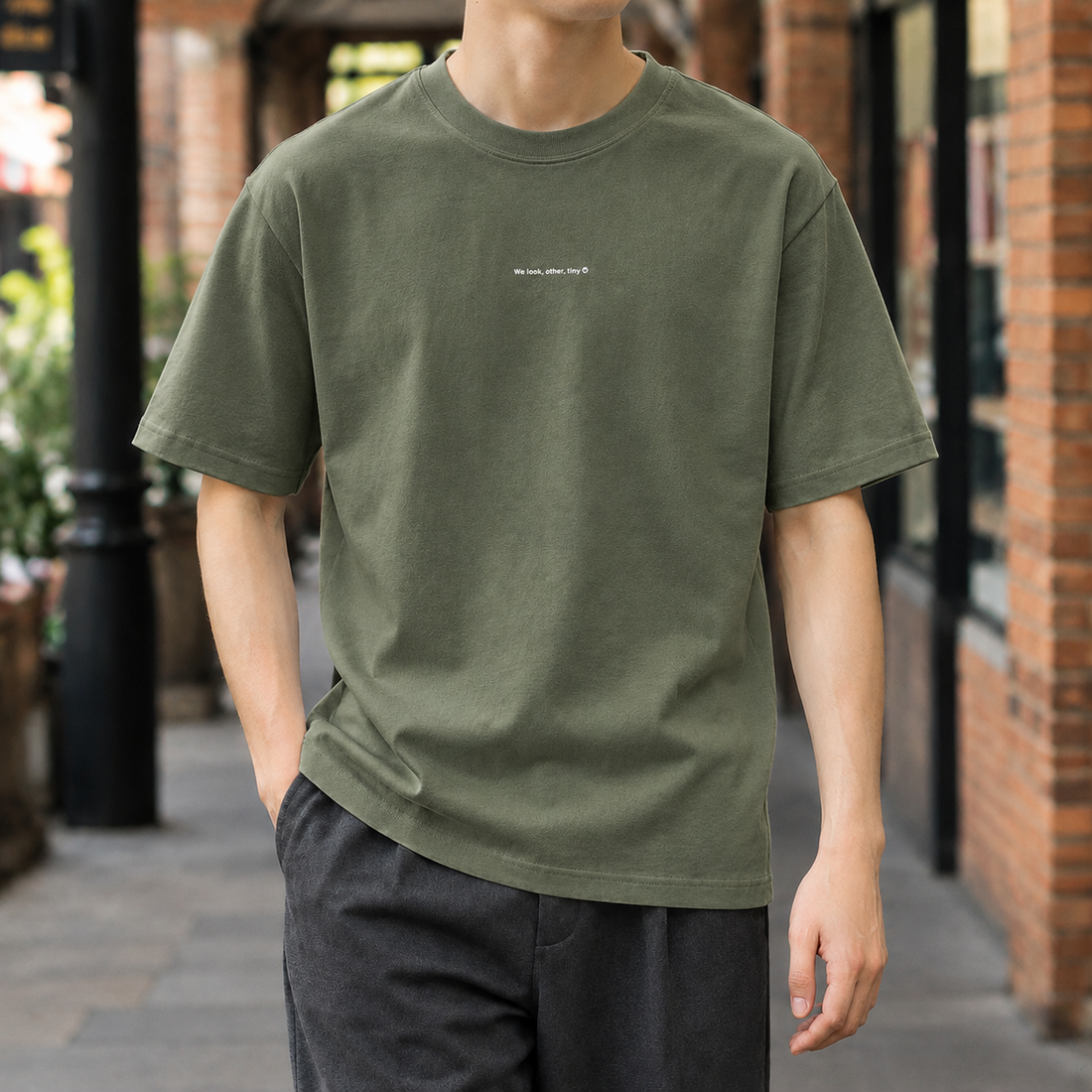Audric Relaxed T-Shirt - Army Green (plain)