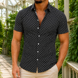 Wyatt Geometric Shirt - Black
