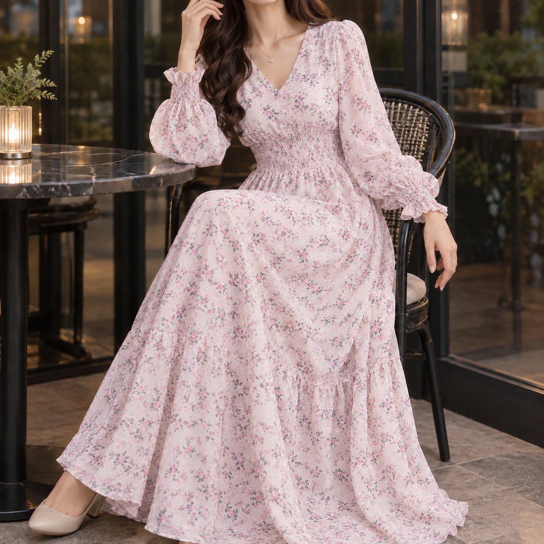Joanna-Kate Floral Maxi Dress - Pink