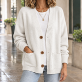 Cassidy V-Neck Cardigan - White