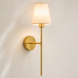 Cairn Fabric Shade Lamp - Brushed Gold
