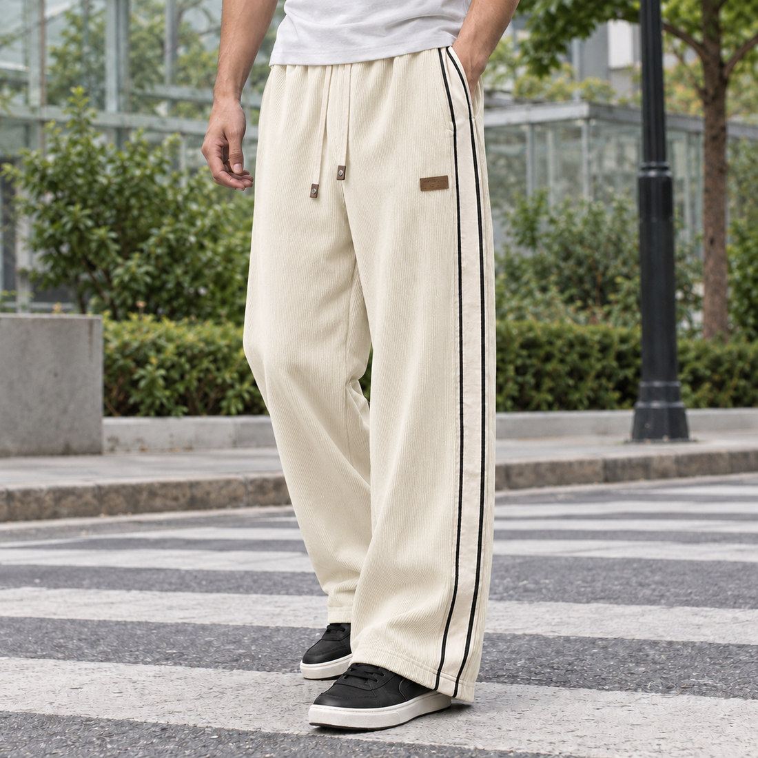 Mason Wide-Leg Pants - Cream